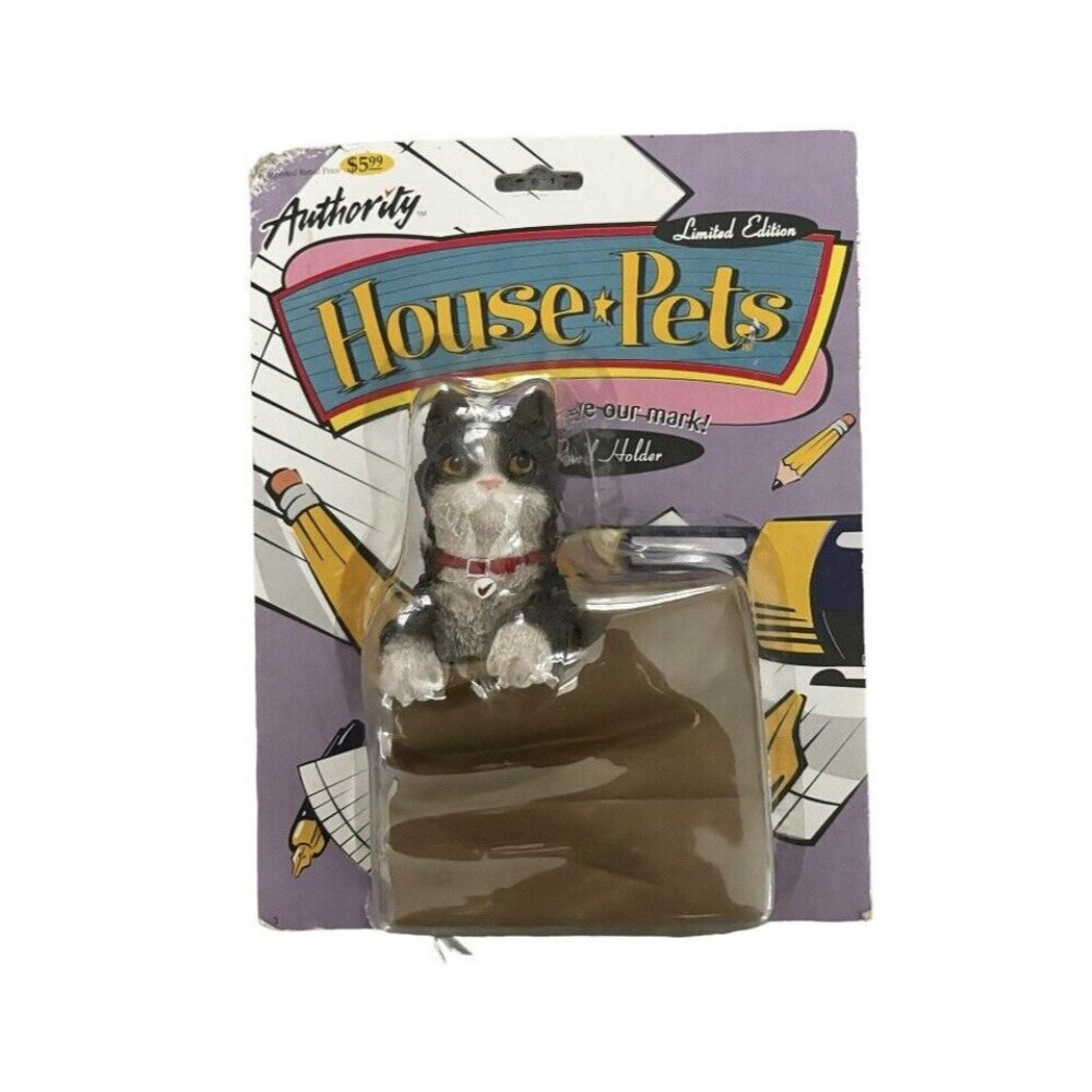 Rare Hard To Find! Vintage 1998 90s Pencil Holder House Cat Gift Coworker Gift
